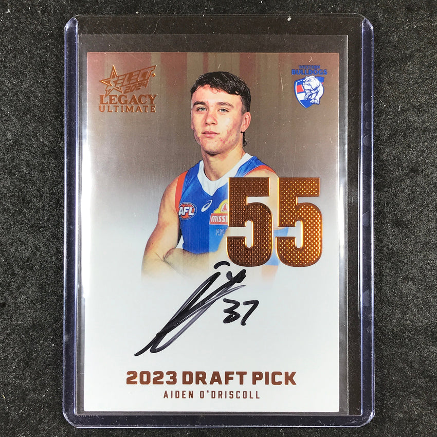 2024 Select AFL Legacy Ultimate AIDEN O'DRISCOLL Draft Pick Signatures 85/175