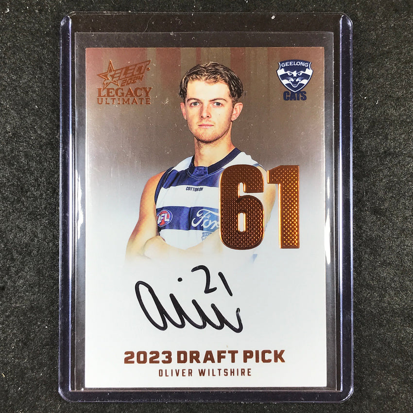 2024 Select AFL Legacy Ultimate OLIVER WILTSHIRE Draft Pick Signatures 112/175
