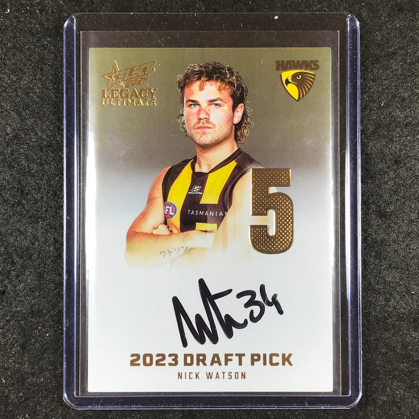2024 Select AFL Legacy Ultimate NICK WATSON Draft Pick Signatures Gold 82/85 #5