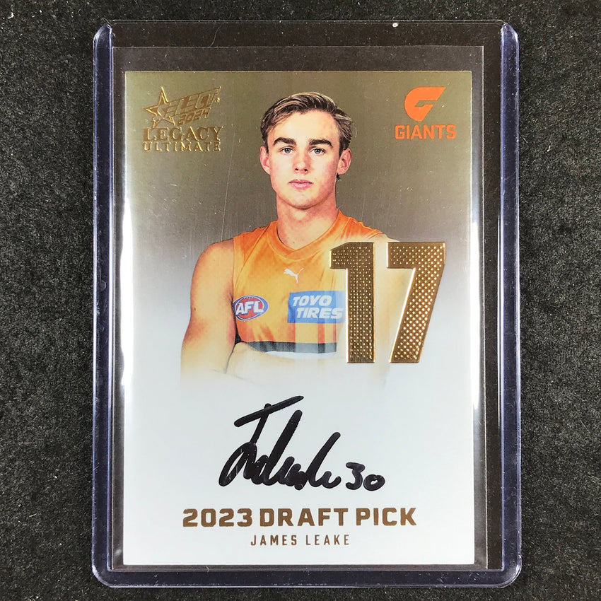 2024 Select AFL Legacy Ultimate JAMES LEAKE Draft Pick Signatures Gold 23/85 #17
