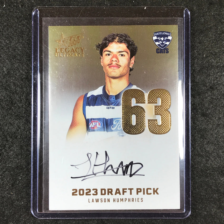 2024 Select AFL Legacy Ultimate LAWSON HUMPHRIES Draft Pick Signatures 77/85 #63