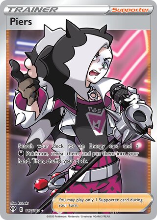 FULL ART Piers - 187/189 - Ultra Rare - Darkness Ablaze