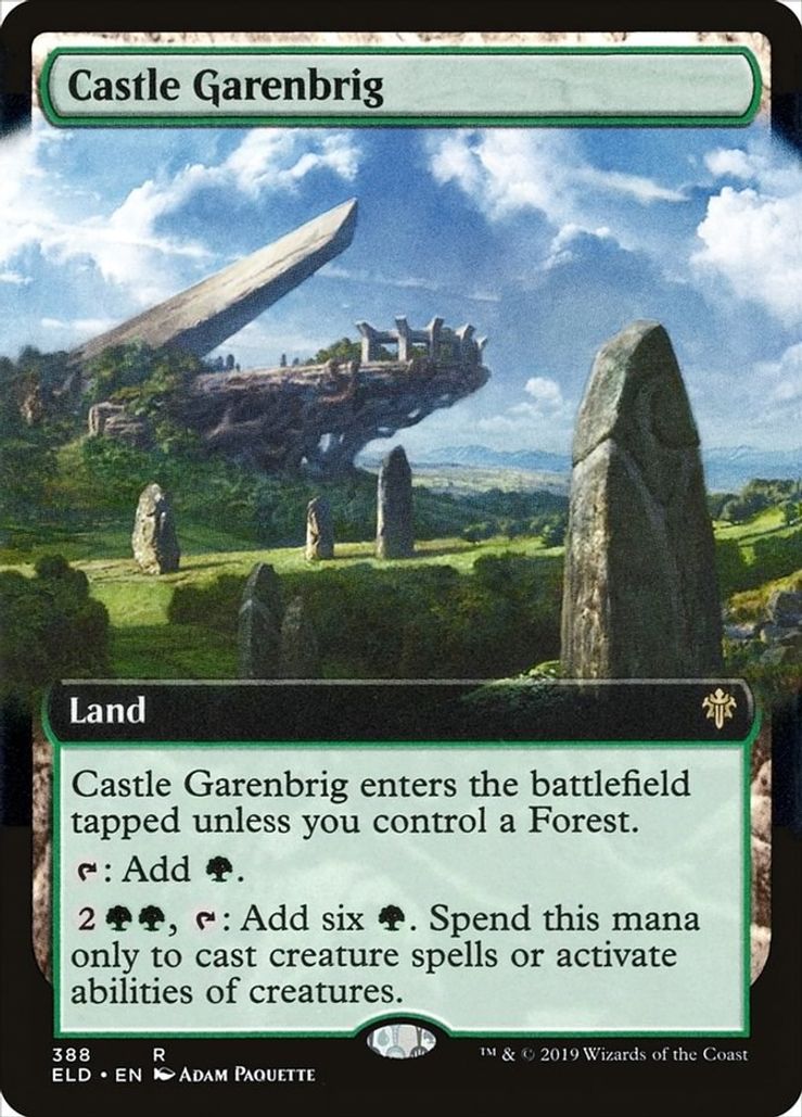 Foil Extended Castle Garenbrig No 388 - Rare Throne Of Eldraine