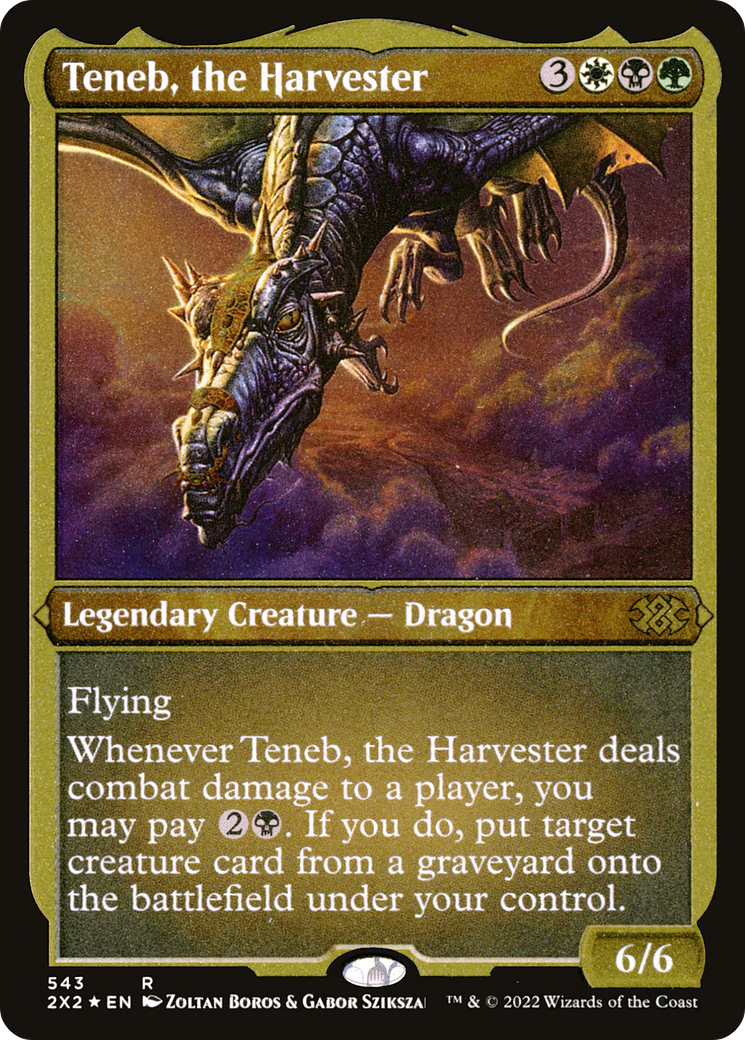 [ EF ] [FOIL] Teneb, the Harvester (Foil Etched) #543 - RARE 2X2 - Double Masters 2022