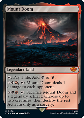 Foil Mount Doom No 258 - Mythic Lord Of The Rings Tales Of Middle-earth