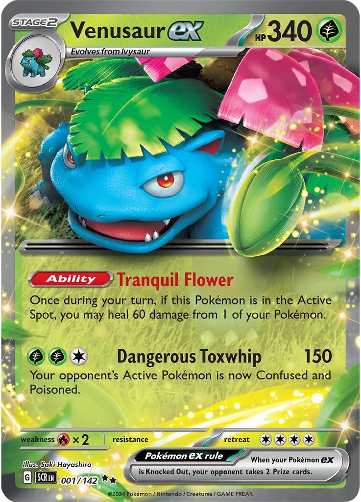001/142 - Venusaur ex - Ultra Rare (Double Rare) Stellar Crown