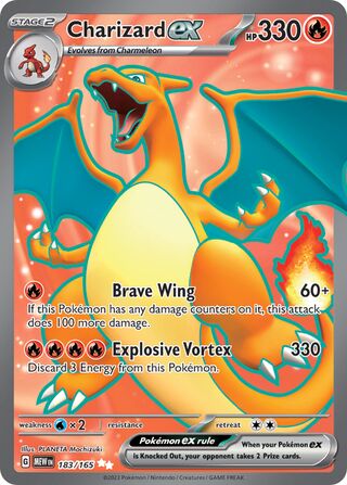 FULL ART Charizard EX - 183/165 - Ultra Rare Scarlet And Violet 151