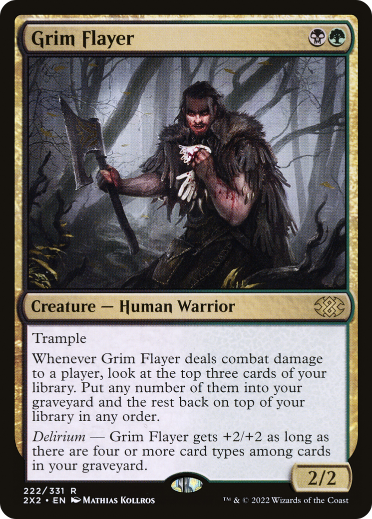 [FOIL] Grim Flayer #222 - RARE 2X2 - Double Masters 2022