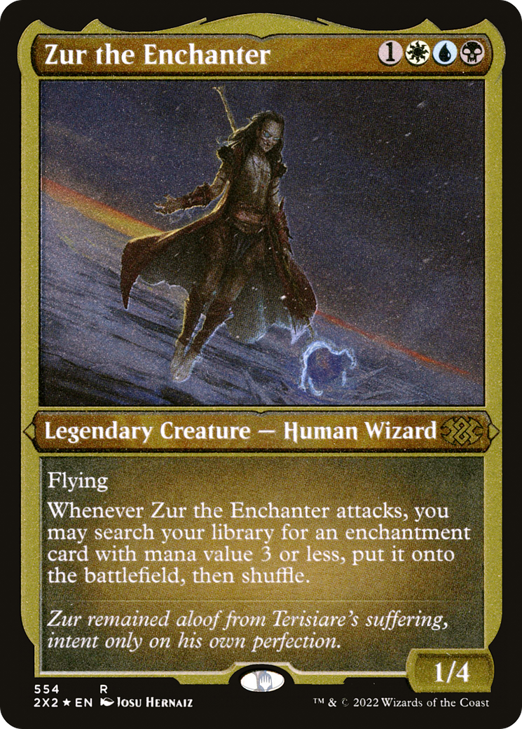 [ EF ] [FOIL] Zur the Enchanter (Foil Etched) #554 - RARE 2X2 - Double Masters 2022