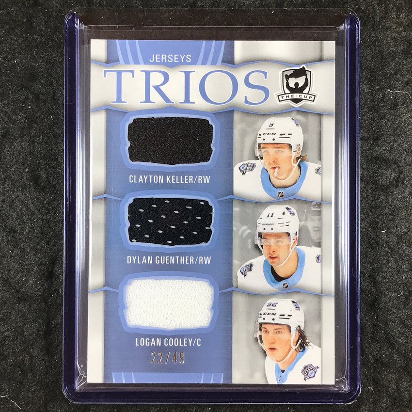 2024-25 The Cup Hockey KELLER GUENTHER COOLEY Cup Trios Jersey Relic 22/49