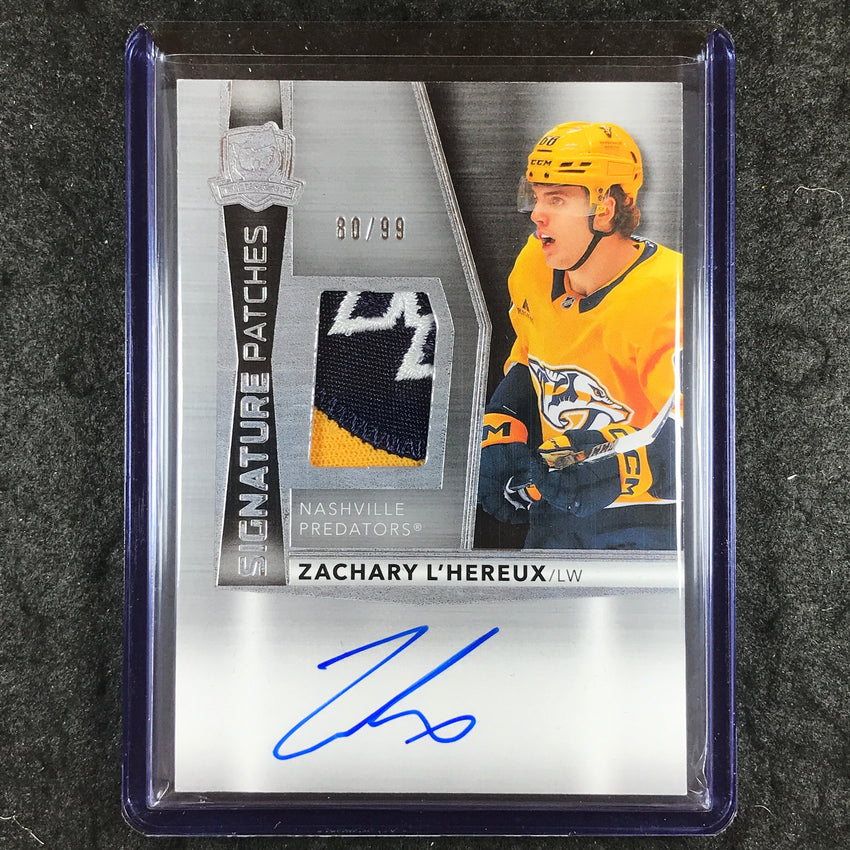 2024-25 The Cup Hockey ZACHARY L'HEUREUX Signature Patches Relic Auto 80/99