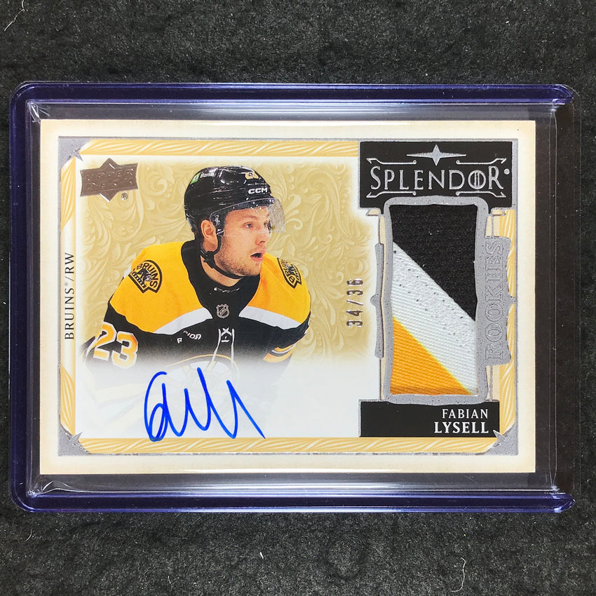 2024-25 The Cup Hockey FABIAN LYSELL Splendor Rookies Patch Auto 34/36