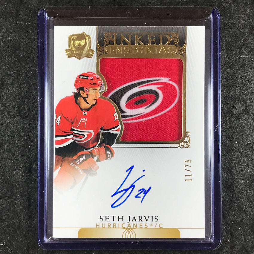2024-25 The Cup Hockey SETH JARVIS 21-22 Update Inked Insignias Relic Auto 11/75