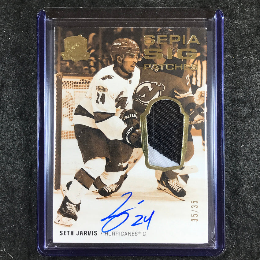 2024-25 The Cup Hockey SETH JARVIS 22-23 Update Sepia Sig Patches Auto 35/35