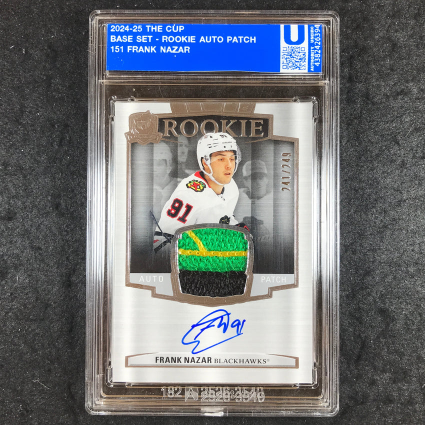 2024-25 The Cup Hockey FRANK NAZAR Rookie Patch Auto 241/249 [ENCASED]