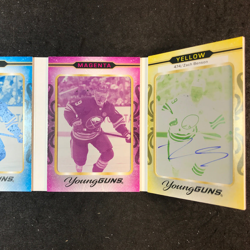 2024-25 The Cup ZACH BENSON Update Young Guns Printing Plate Auto Booklet 1/1