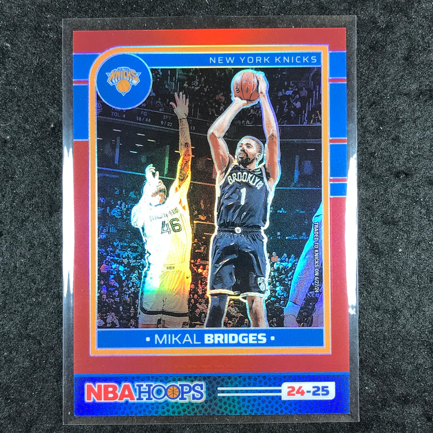 2024-25 Hoops MIKAL BRIDGES Premium Red Prizm 32/99 #203