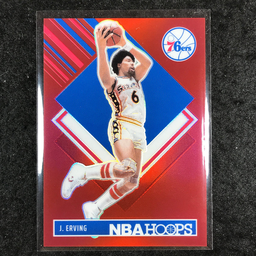 2024-25 Hoops JULIUS ERVING Tribute Premium Red Prizm 60/99 #300