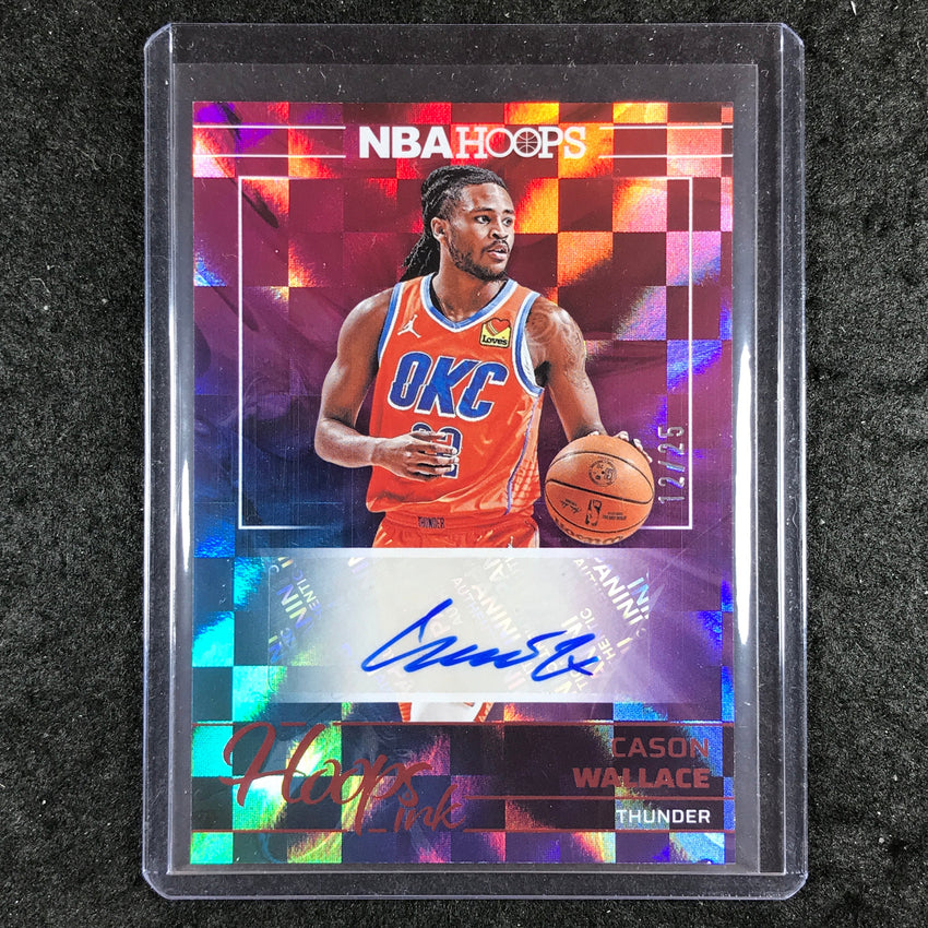 2024-25 Hoops CASON WALLACE Hoops Ink Auto Red 12/25