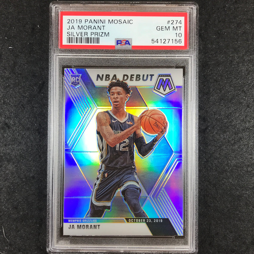 2019 Panini Mosaic JA MORANT Rookie Silver Prizm #274 PSA 10 (156)