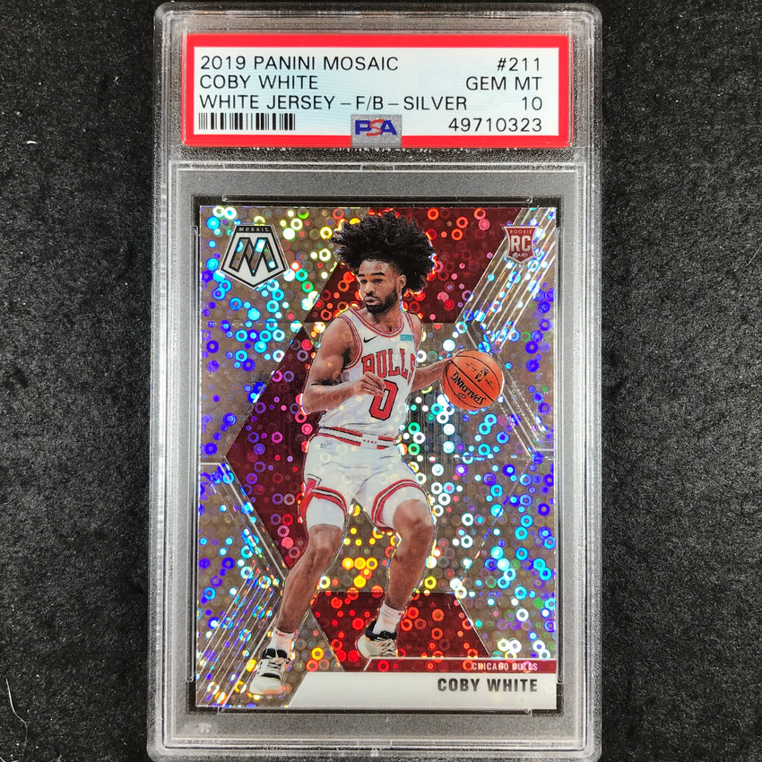 2019 Mosaic COBY WHITE Rookie Variation Fast Break-Silver #211 PSA 10 (323)
