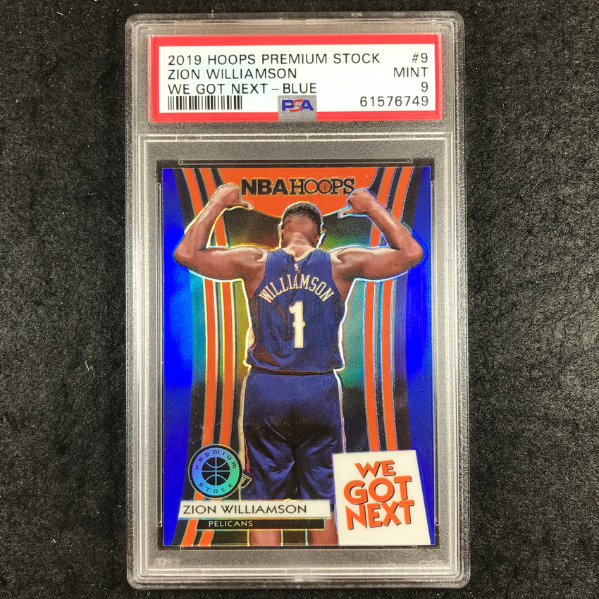 2019 Panini Hoops Premium Stock ZION WILLIAMSON We Got Next-Blue #9 PSA 9 (749)