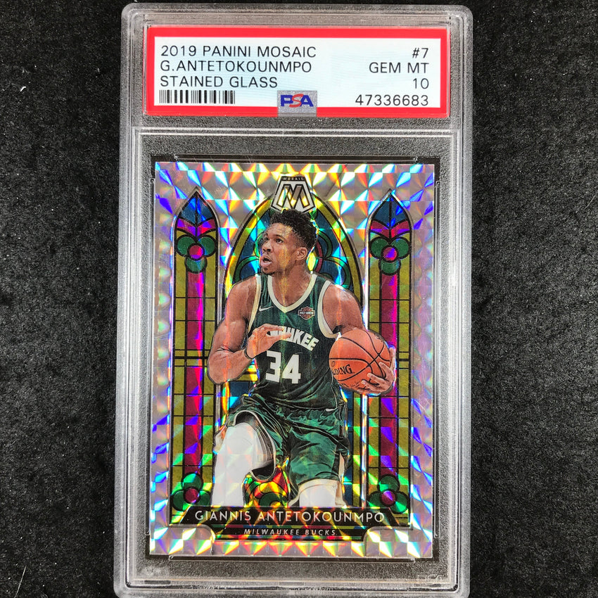 2019 Mosaic GIANNIS ANTETOKOUNMPO Stained Glass #7 PSA 10 (683)