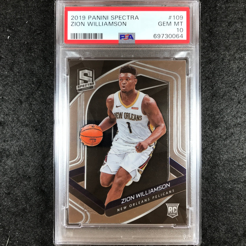 2019 Panini Spectra ZION WILLIAMSON Rookie Base #109 PSA 10 (064)