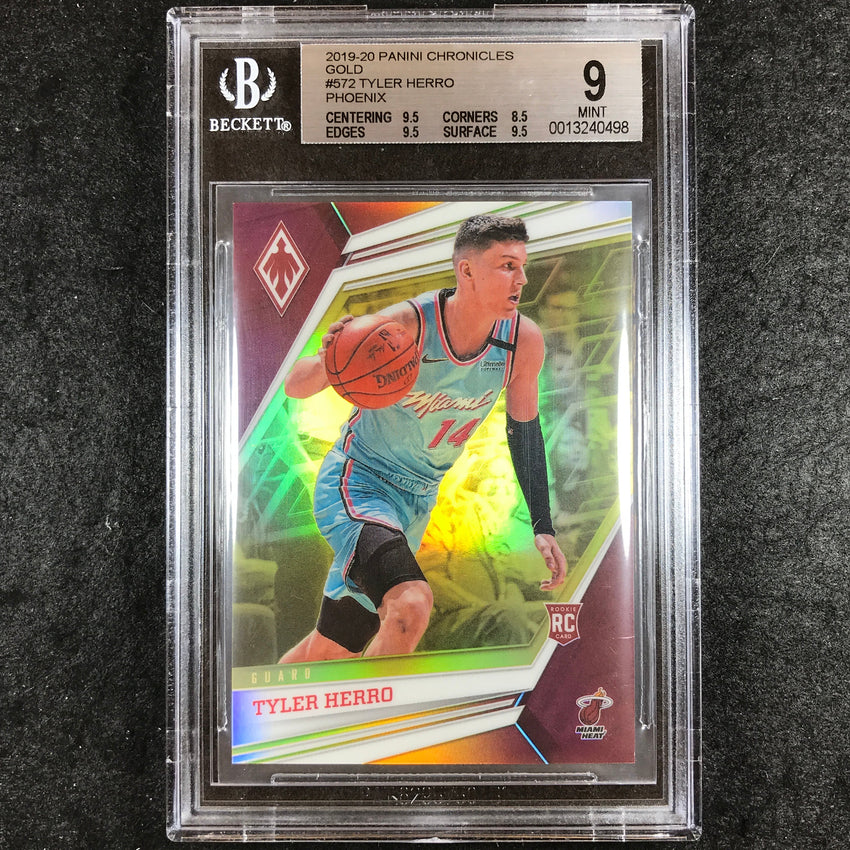 2019 Panini Chronicles TYLER HERRO Phoenix Gold 2/10 #572 BGS 9 (498)