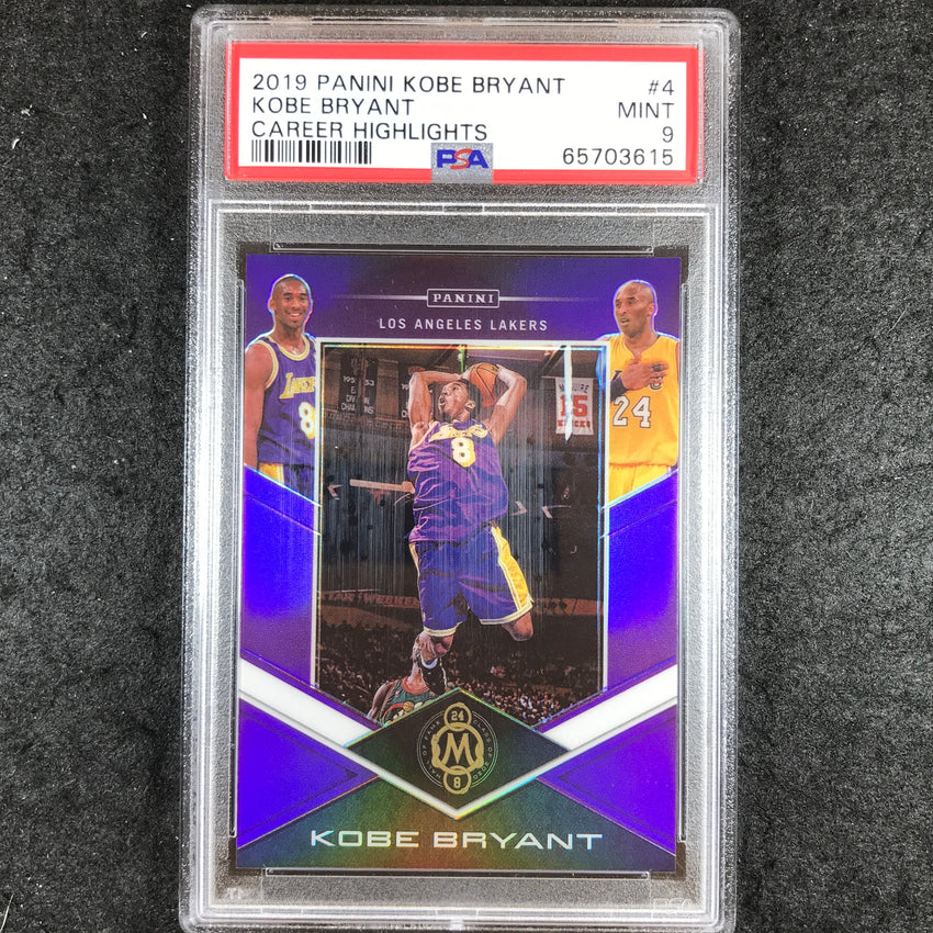 2019 Panini KOBE BRYANT Career Highlights 1/24 #4 PSA 9 (615)