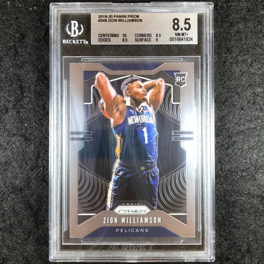 2019 Panini Prizm ZION WILLIAMSON Rookie Base #248 BGS 8.5 (824)