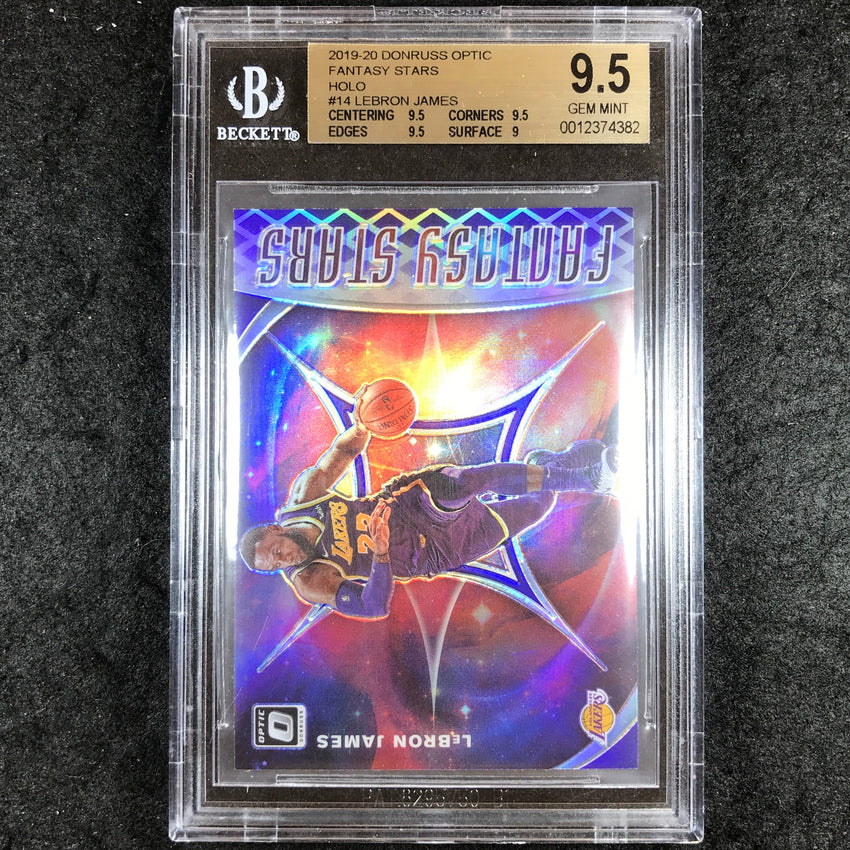 2019 Donruss Optic LEBRON JAMES Fantasy Stars Holo #14 BGS 9.5 (382)