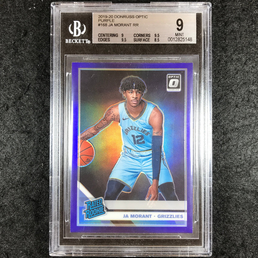 2019 Donruss Optic JA MORANT Rated Rookie Purple #168 BGS 9 (148)