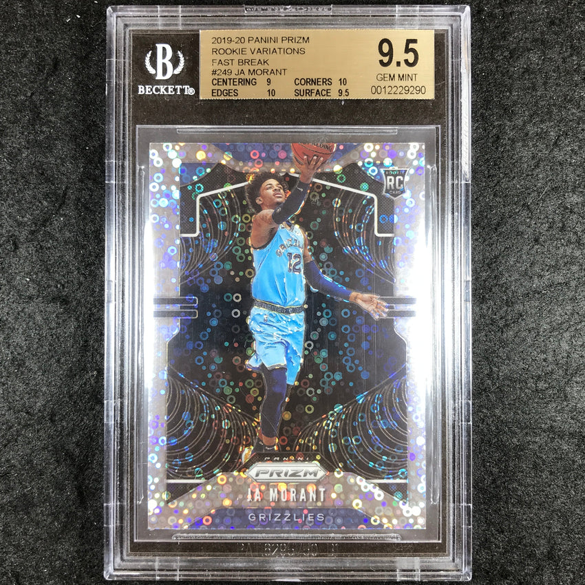 2019 Prizm JA MORANT Rookie Layup Fast Break #249 BGS 9.5 (290)