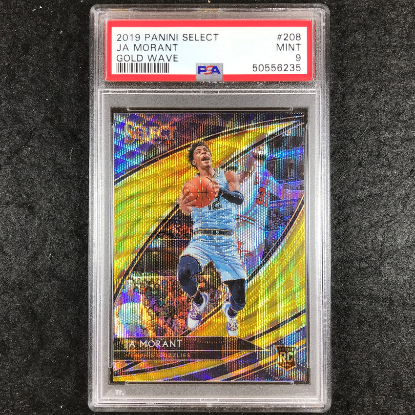 2019 Panini Select JA MORANT Rookie Courtside Gold Wave #208 PSA 9 (235)