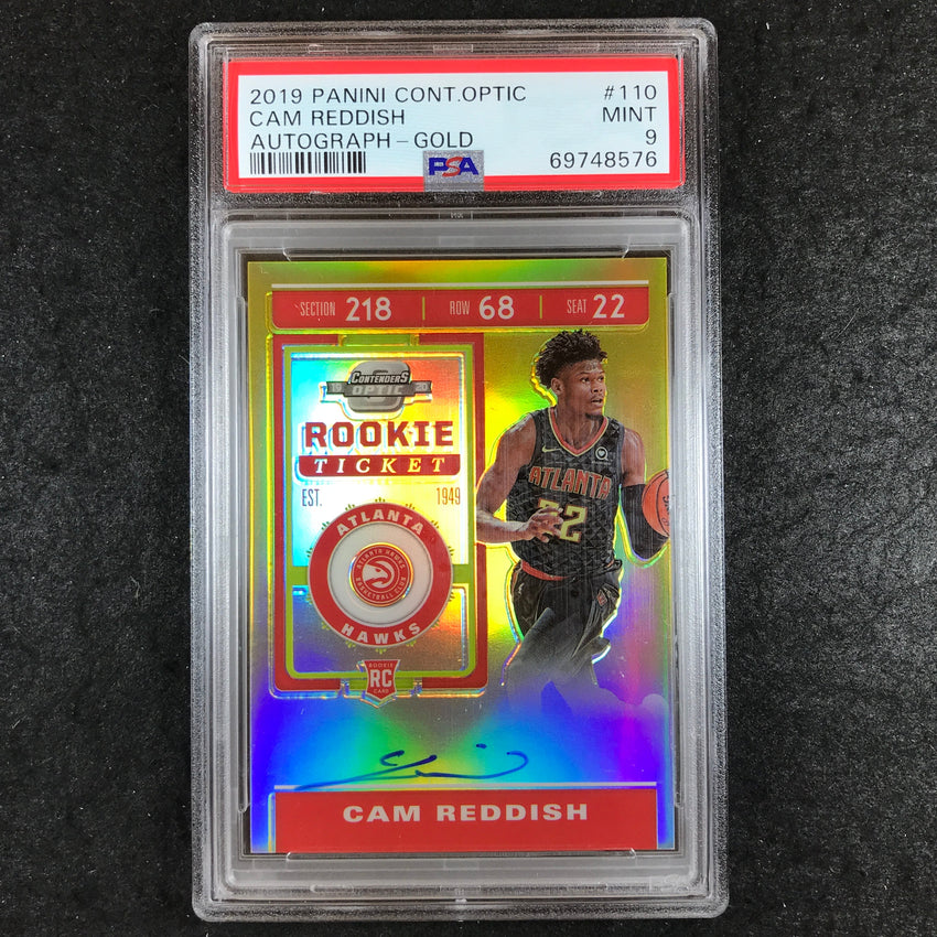 2019 Contenders Optic CAM REDDISH Rookie Ticket Auto Gold 6/10 #110 PSA 9 (576)