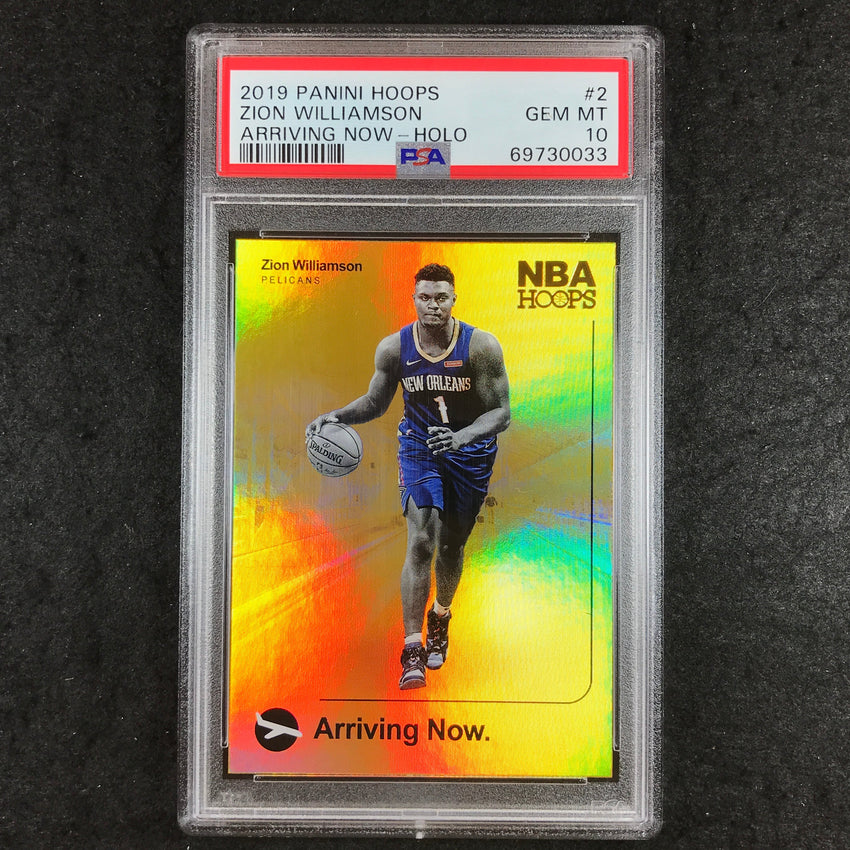 2019 Hoops ZION WILLIAMSON Rookie Arriving Now Holo #2 PSA 10 (033)