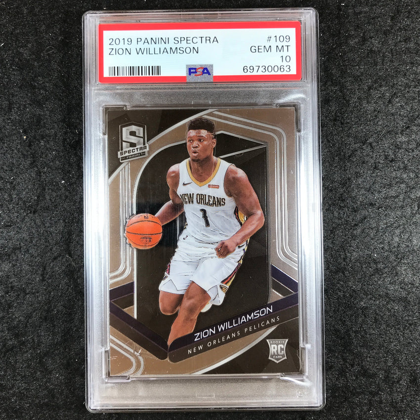 2019 Panini Spectra ZION WILLIAMSON Rookie Base #109 PSA 10 (063)