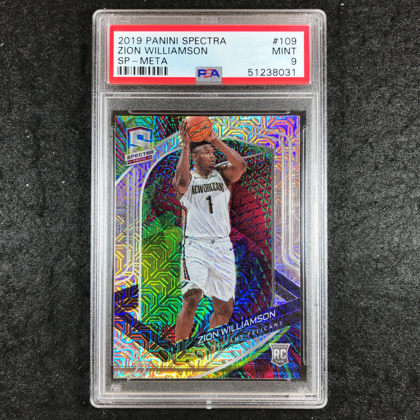 2019 Panini Spectra ZION WILLIAMSON Rookie Meta 12/25 #109 PSA 9 (031)