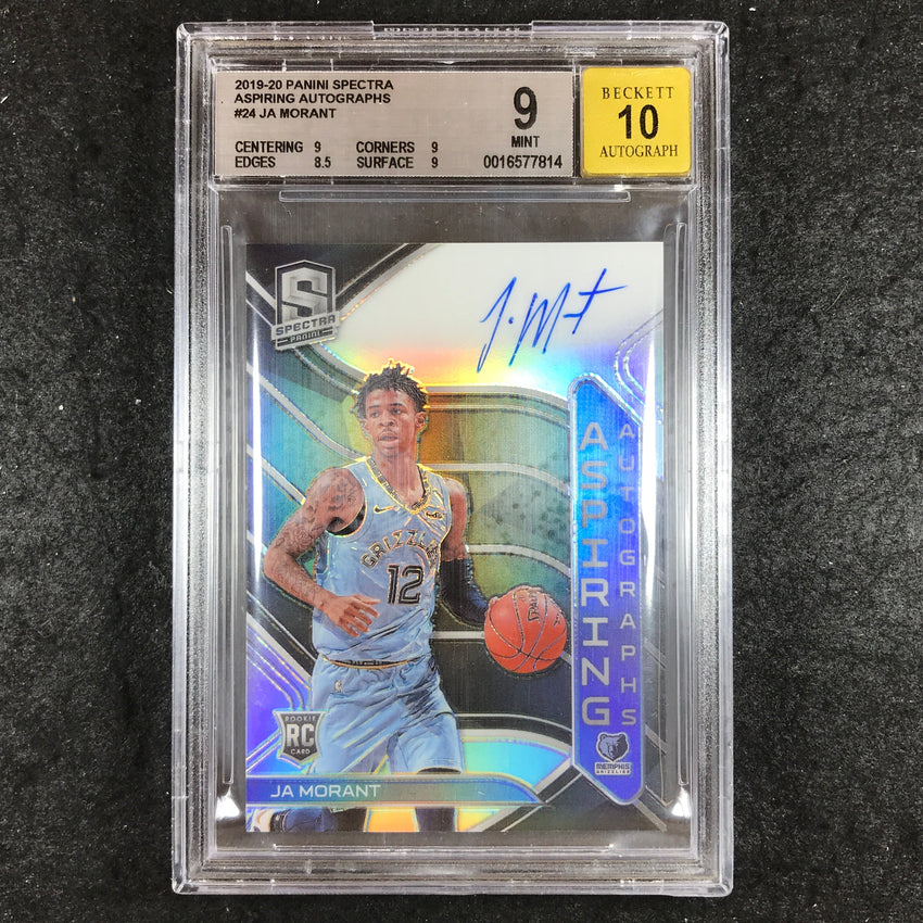 2019 Panini Spectra JA MORANT Rookie Aspiring Autographs 6/49 #24 BGS 9/10 (814)