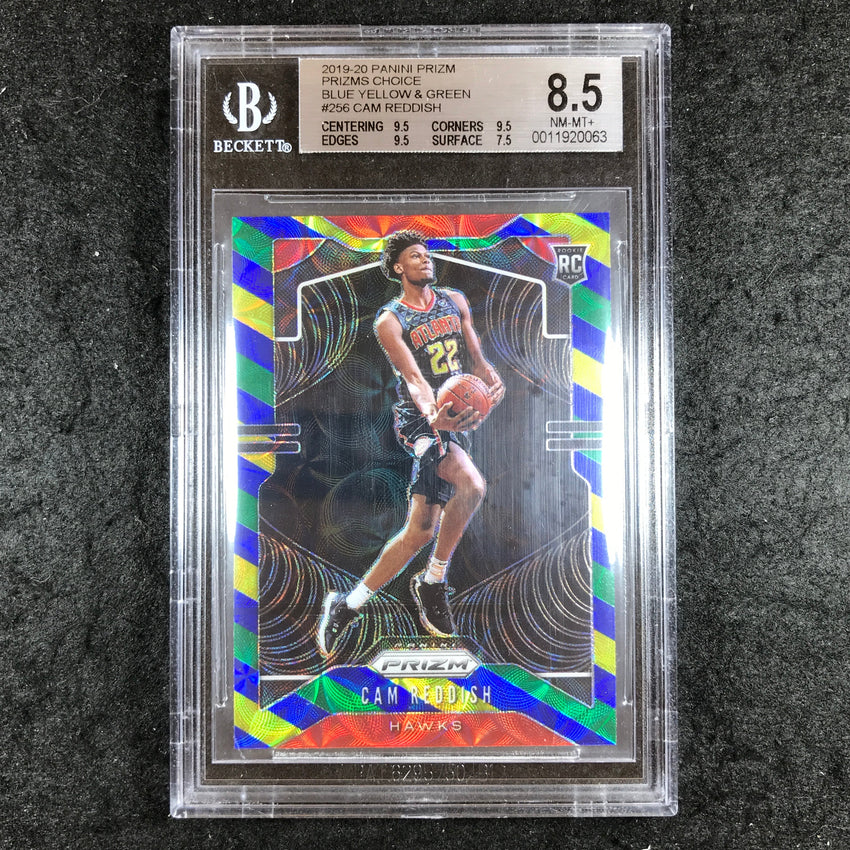 2019 Panini Prizm CAM REDDISH Choice Rookie Blue Yellow Green #256 BGS 8.5 (063)