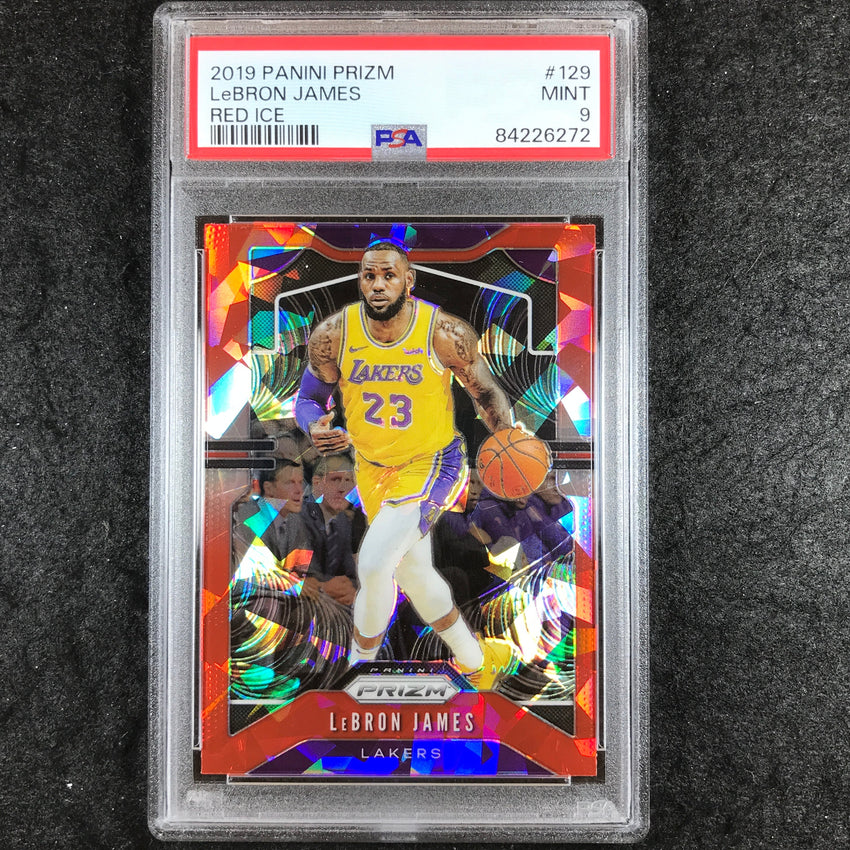 2019 Panini Prizm LEBRON JAMES Red Ice #129 PSA 9 (272)