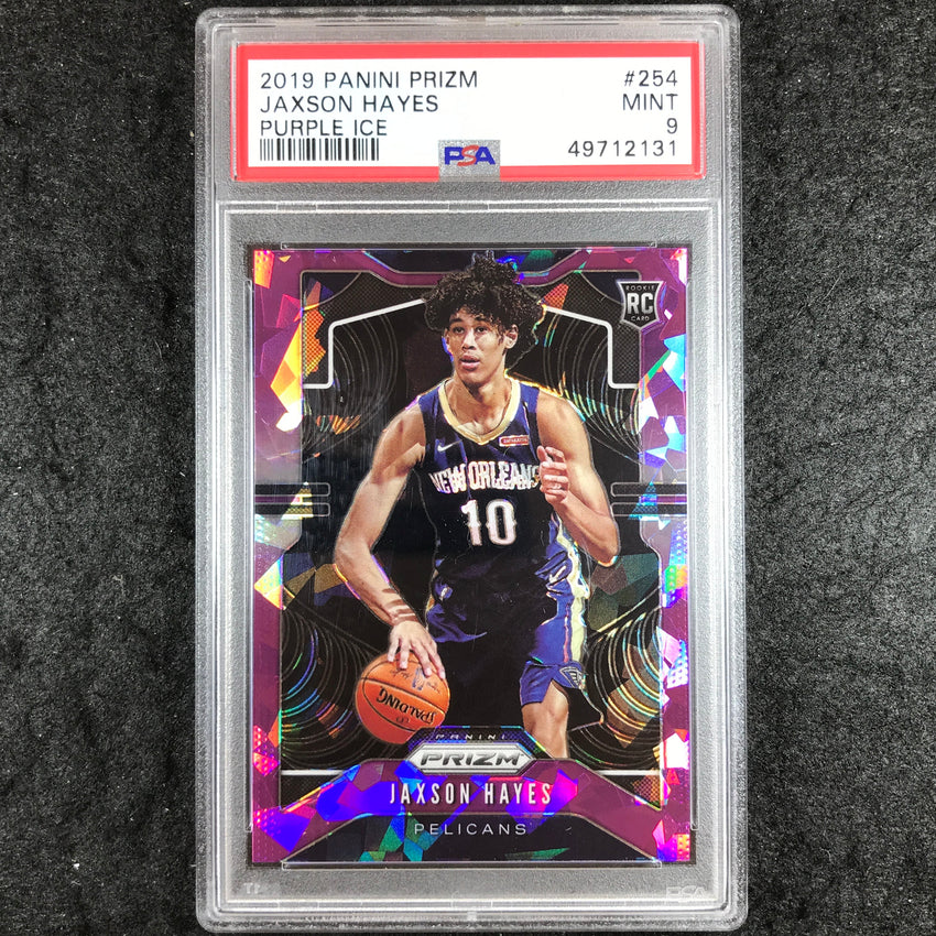 2019 Panini Prizm JAXSON HAYES Rookie Purple Ice 62/249 #254 PSA 9 (131)