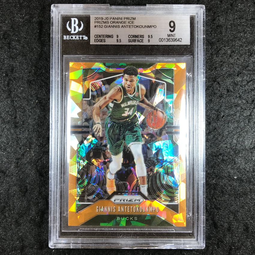 2019 Panini Prizm GIANNIS ANTETOKOUNMPO Orange Ice #152 BGS 9 (642)