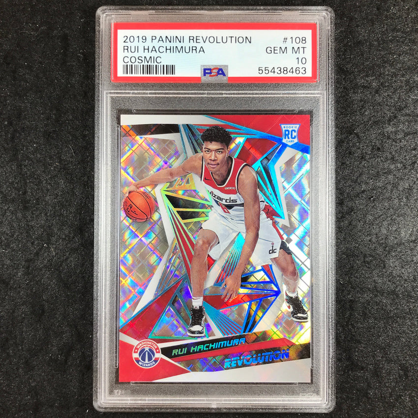 2019 Panini Revolution RUI HACHIMURA Rookie Cosmic 63/100 #108 PSA 10 (463)