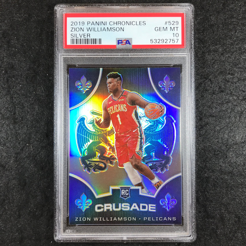 2019 Panini Chronicles ZION WILLIAMSON Rookie Silver #529 PSA 10 (757)
