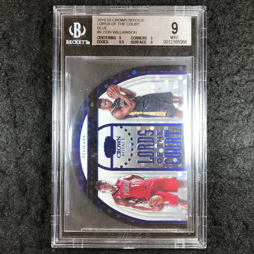 2019 Crown Royale ZION WILLIAMSON Rookie Lords of the Court 13/75 BGS 9 (068)