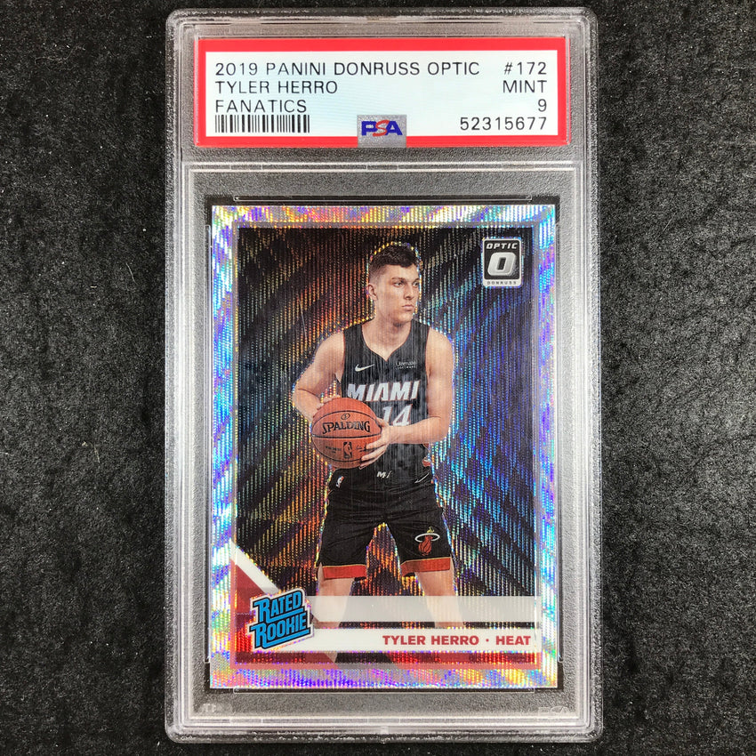 2019 Panini Donruss Optic TYLER HERRO Rated Rookie Fanatics #172 PSA 9 (677)