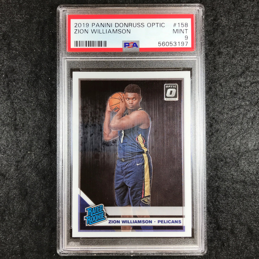 2019 Optic ZION WILLIAMSON Rated Rookie Base #158 PSA 9 (197)