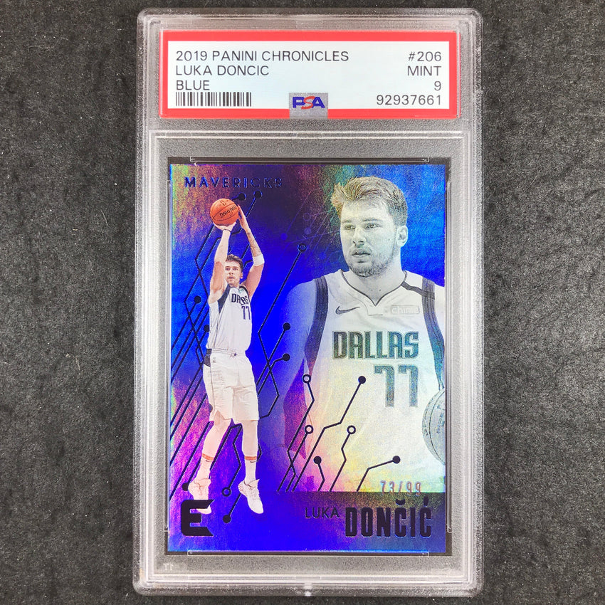 2019 Panini Chronicles LUKA DONCIC Blue 73/99 #206 PSA 9 (661)